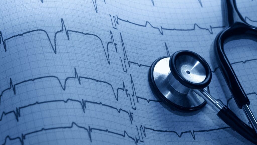 stethoscope on medical results