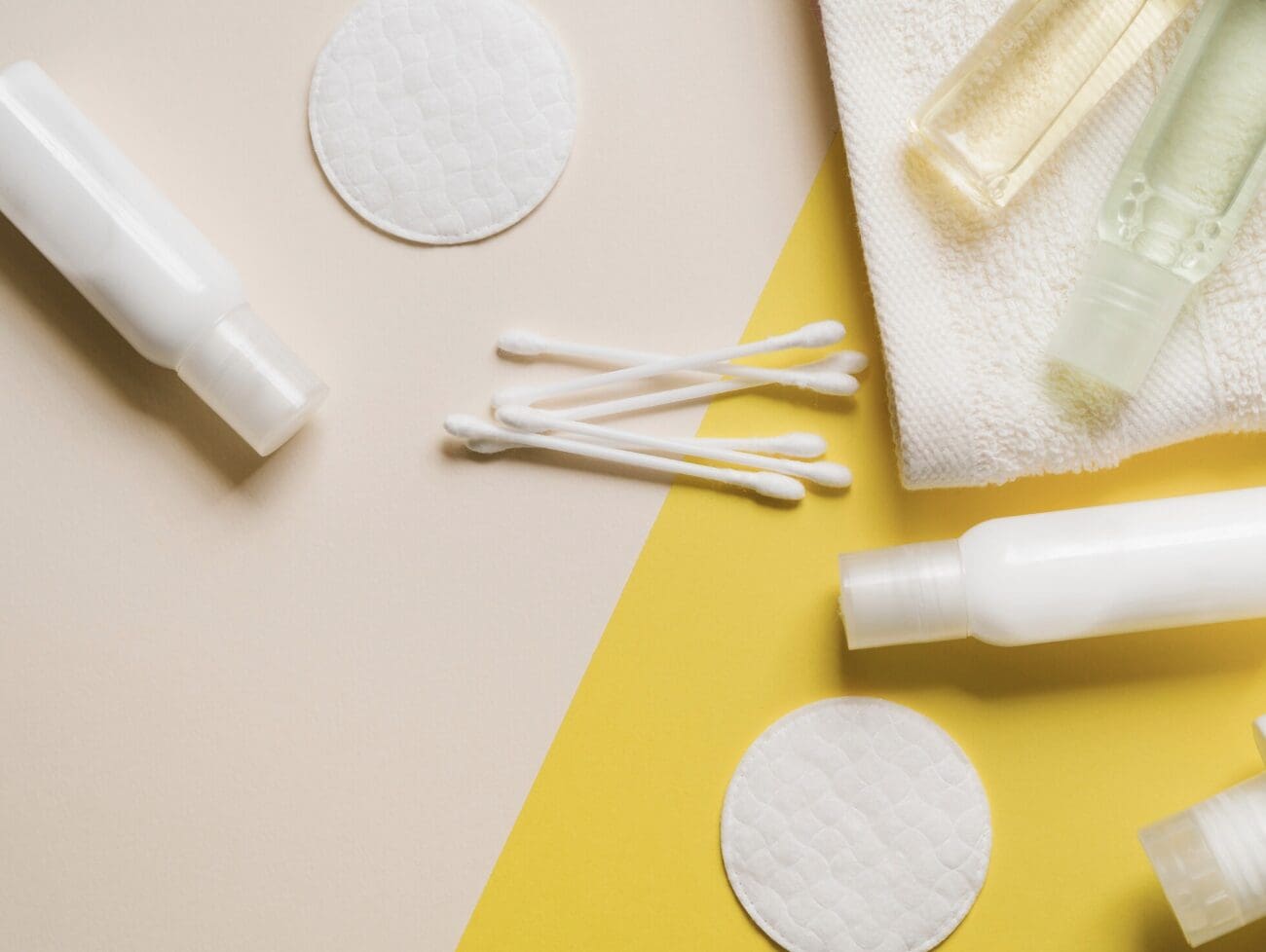 q-tips and cotton disks - close up